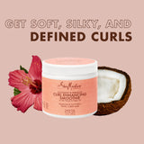 SheaMoisture Curly Hair Products, Coconut & Hibiscus Curl Enhancing Smoothie with Shea Butter, Sulfate Free, Paraben Free Hair Cream for Anti-Frizz, Moisture & Shine, (2 Pack - 16 Fl Oz Ea)