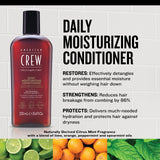 American Crew Conditioner for Men, Daily Moisturizer, Naturally Derived, Vegan Formula, Citrus Mint Fragrance, 33.8 Fl Oz