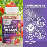 Multivitamin Gummies for Adults, Daily Gummy Vitamin for Women & Men, Extra Strength Immune Health Support Supplement with Vitamins A, C, D, E, B-6, B-12, Zinc and More - Non-GMO, Berry - 120 Gummies