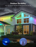 Govee Permanent Outdoor Lights, Smart RGBIC Outdoor Lights with 75 Scene Modes, 50ft with 36 LED Eaves Lights, IP67 Waterproof, for Halloween Decorations, Christmas, Work with Alexa, Google Assistant