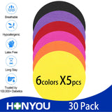 HONYOU 30Pack G7 Over Patches Waterproof, Multi-Color G7 Adhesive Patches CGM Sensor Covers 10 Days Hypoallergenic & Latex-Free Breathable Sweatproof, No-Glue on Center Easy Use