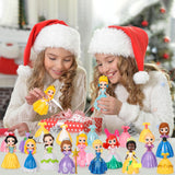 Christmas Advent Calendar Princess Toy - Princess Deformation Toy Christmas Countdown Calendars Princess Transformable Toys for Girls Xmas Gifts Play Party Favor