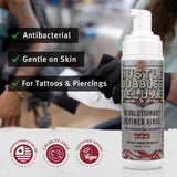 Hustle Bubbles Tattoo Aftercare Tattoo Soap Antibacterial Soap To Clean New Tattoos & Piercings Essential Tattoo Supplies 7oz