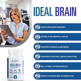 Clinical Effects Ideal Brain - Dietary Supplement for Nootropic Focus and Memory Support - 30 Capsules - B Vitamins, GABA, Alpha-GPC - Helps Support Mental Focus, and Optimal Brain Function