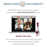 Breather Voice | Hand-Held Independent Vocal Muscle Trainer for Singers, Podcasters, Speakers, Influencers | Improve Vocal Strength with Safe Voice Training Device | Guided Mobile App Included