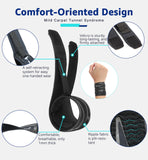 HiRui Wrist Brace Wrist Wrap for TFCC Tears, Ultra-thin Compression Wrist Strap Wrist Support for Workout Basketball Tennis Weightlifting Tendonitis Carpal Tunnel Syndrome-Adjustable (Black, 2 Pack)