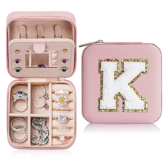 Parima Gifts for Mom Birthday - Small Travel Jewelry Case for Travel Gifts, Christmas Gifts for Mom, Gifts Ideas Basket for Mom, Travel Essential for Necklaces Rings Earrings Organizer