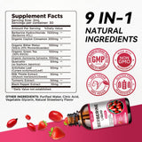 Berberine Supplement Liquid Drops - Organic Berberine 1500mg with Ceylon Cinnamon, Bitter Melon, Gymnema Sylvestre for Immune, Digestion System & Heart Health, Natural Strawberry Flavor, 2 Fl Oz