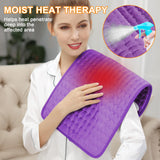 Heating Pad-Electric Heating Pads for Back,Neck,Abdomen,Moist Heated Pad for Shoulder,Knee,Hot Pad for Pain Relieve,Dry&Moist Heat & Auto Shut Off(Purple, 12''×24'')