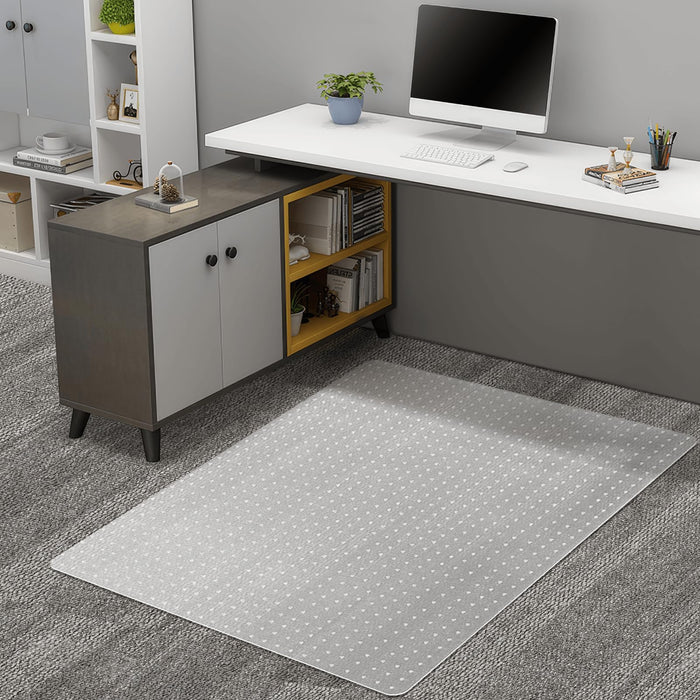 Azadx Office Chair Mat for Carpet Desk Chair Mat for Carpeted Floors Large Floor Mat for Office Chair on Low, Standard and No Pile Carpeted Floors Durable Carpet Protector Mat (45x 53'' Rectangle)