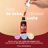 BIOTOPLEVEL Vitamin B12 Liquid Sublingual Drops Plus B1-B6 in Fastest Absorption Way. Best Formula to Support Brain Cells & Nerve Tissue, Enhance Red Blood Cell Function, Increase Energy & Metabolism