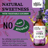 Vitex Supplement for Women - Organic Chasteberry Tincture - Vegan, Alcohol Free Chaste Tree Berry Drops - 4 fl oz