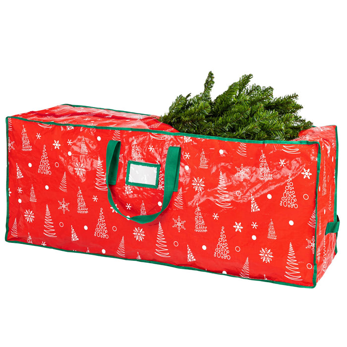 Handy Laundry Christmas Tree Storage Bag - Stores 7.5 Foot Artificial Xmas Holiday Tree, Zippered Bag, Durable Waterproof Material, Carry Handles. Protects Against Dust, Insects and Moisture.