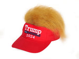 Trump hat Make America Great Again hat Donald Trump 2024 Trump Merchandise Trump hat with Hair