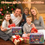 Advent Calendar 2023 Christmas Jigsaw Puzzles-Christmas Surprise Countdown Calendars for Adult and Kids,24 Parts 1008 Pieces Holiday Puzzle to Christmas Gifts Decorations with Puzzle Saver