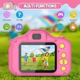 Desuccus Kids Camera, Christmas Birthday Gifts for Girls, Toys for 3 4 5 6 7 8 Year Old Girls, Digital Camera for Toddlers Toys for Girls with 32GB SD Card（Pink）