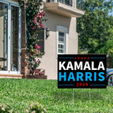 Probsin Kamala Harris 2024 Yard Sign Double Sided 12" x 17" Signs Voted for Kamala Harris President Election Outdoor Decorations for Indoor Outdoor Lawn, Garden, Window, Party Supplies (Black)