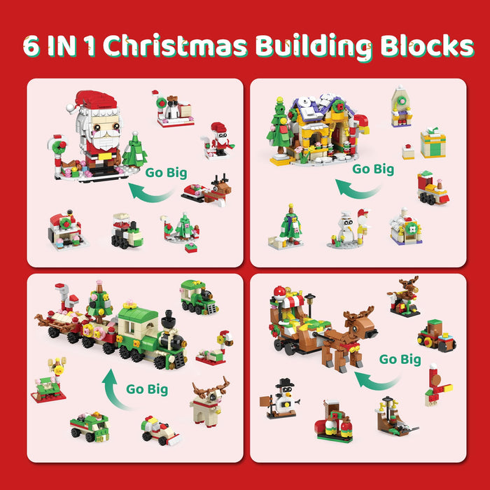 ZIZZ Advent Calendar 2024 Kids: 24 Days Christmas Building Blocks Toy Xmas Holiday Countdown Building Set Christmas Gift for Boys Girls Teen Age 6 7 8 9 10 11 12+ Years Old Christmas Stocking Stuffers