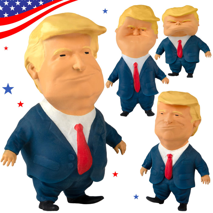 Special Edition Pose-able Prez: Donald Trump - The Best Funny, Stretchy, Squishy Donald Trump Stress Splat Doll Ever! Stress Relieving Novelty President Collectible Sensory / Fidget Toy