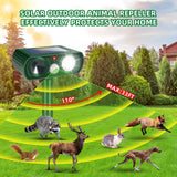 2024 Upgraded Ultrasonic Animal Repellent,Cat Repellent Outdoor Solar Animal Repeller with Motion Sensor Strobe Light Deer Repellent Raccoon Repellent Coyote Deterrent Skunk Repellent for Yard,2 Pack