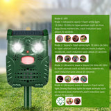 1Pcs Ultrasonic Animal Repellent Outdoor Solar Animal Repeller with Motion Sensor&LED Strobe Light Waterproof Cat Repellent Deer Repellent Devices Dog Deterrent Skunk Repellent for Yard Farm