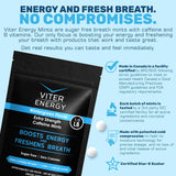 Viter Energy Extra Strength Caffeinated Mints 80mg Caffeine, B Vitamins, Sugar Free. (Wintergreen, 8oz, Bulk Bag)