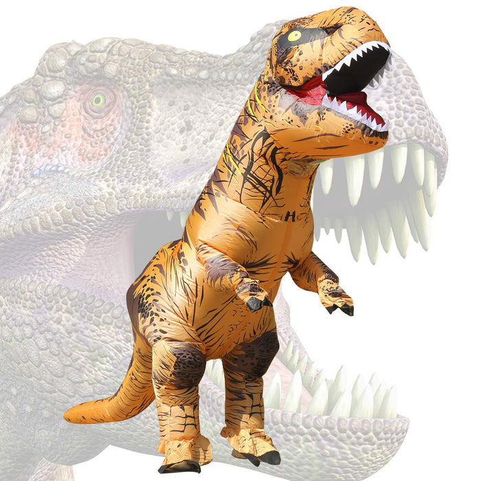 JASHKE Inflatable Dinosaur Costume Adults, Halloween Blow up T-Rex Costume