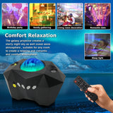 Aurora Star Projector Night Light, 3-in-1 Galaxy Light Projector with Remote Control/Bluetooth Speaker/Sound Activate/Timer, Ocean Wave Star Light for Bedroom, Ceiling Night Light for Kids/Adults