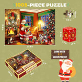 Advent Calendar 2023 Christmas Puzzles for Kids and Adults, 2023 Christmas 24 Days Countdown Calendars Christmas Gifts for Boys Girls,1008 Pieces Christmas Puzzle in 24 Boxes, Santa's Workshop(27.56 x