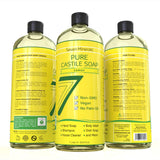 Pure Castile Soap, Lemon - No Palm Oil, GMO-Free - Gentle Liquid Soap For Sensitive Skin & Baby Wash - All Natural Vegan Formula with Organic Carrier Oils (33.8 fl oz)