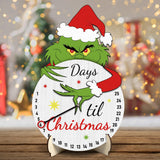 AMUHUA Christmas Decorations Countdown Calendar Sign - Christmas Advent Calendar Wooden Christmas Table Decorations for Xmas Holiday Advent Home Indoor Decor