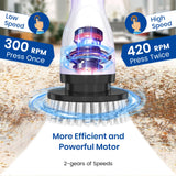 Electric Spin Scrubber, 2024 New Full-Body IPX7 Waterproof Cordless Bathroom Scrubber with 8 Replaceable Heads, Upgraded Extension Handle, Shower Cleaning Brush for Bathtub, Tile, Floor