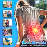Kdojacul Back Stretcher for Lower Back Pain Relief, Back Cracker 3-Level Back Support Cracking Device, 350lbs Adjustable Back Stretcher Spine Board for Herniated Disc, Sciatica, Spine Decompression