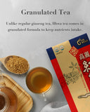 ILHWA Korean Red Ginseng Tea (150g, 0.11oz X 50 sachets) - 6 Years Ginseng Granulated. High Ginsenoside Rg1+Rb1+Rg3