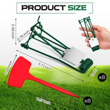 Kittmip 8 Pcs Outdoor Gopher Trap Easy to Set Mole Trap Weather Resistant Gopher Killer Vole Trap with 8 Pcs Red T Type Labels for Lawn Garden Farm (Green)