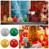 Kittmip 5 Pcs Christmas Advent Round Ball Candle 3 Inch Unscented Candle Set Christmas Advent Candles for Christmas Garland Candle Holders Church Decorations, Party Supply (Green, Silver, Gold, Red)