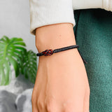 Tibetan Handmade Lucky Bracelet - Friend Love Family Couple Bracelet- Lucky Woven Red String Thread For Protection-Valentine Christmas Gift Idea (Black+Red(2pcs))