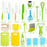 Kids Knife Set for Real Cooking: 46 Pcs Montessori Kitchen Tools for Toddlers, Gifts Toy for 2 3 4 5 6 7 8 9 10 Year Old Boys Girls Birthday Christmas