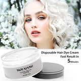 White Temporary Hair Dye Wax Natural Instant Hair Color Wax Pomades 7.06 oz, Hair Styling Clay for Party, Cosplay, Halloween, Christmas