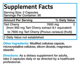 Bronson Tart Cherry Maximum Strength 7600 mg, 180 Vegetarian Capsules (90 Servings)