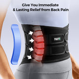 FREETOO Back Brace for Men Lower Back Pain with 7 Metal Stays, for Sciatica, Herniated Disc, Scoliosis and More Pain Relief! Breathable Back Support Belt for Women Work with Soft Pad, Lightweight