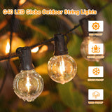 150FT Outdoor G40 LED Globe String Lights Dimmable Waterproof Shatterproof Light Strings with 75 Bulbs Connectable Commercial Hanging Lights for Christmas Patio House Backyard Balcony Party