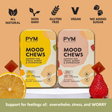 Stress Support Supplement by PYM - Berry Mood Chews (20 Count) to Support Stress Relief & Overwhelm | 130mg GABA, 90mg L-Theanine | Vegan, Gluten Free, Non-GMO, No Added Sugar