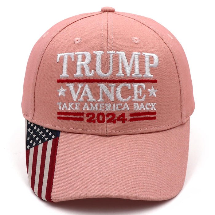 Trump 2024 Hat 45-47 MAGA Hat Make America Great Again Donald Trump Slogan with USA Flag Embroidery Adjustable Baseball Cap