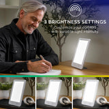 Verilux® HappyLight® Lumi Plus - Light Therapy Lamp with 10,000 Lux, UV-Free, LED Bright White Light with Adjustable Brightness, Countdown Timer, & Detachable Stand - Boost Mood, Sleep, and Focus