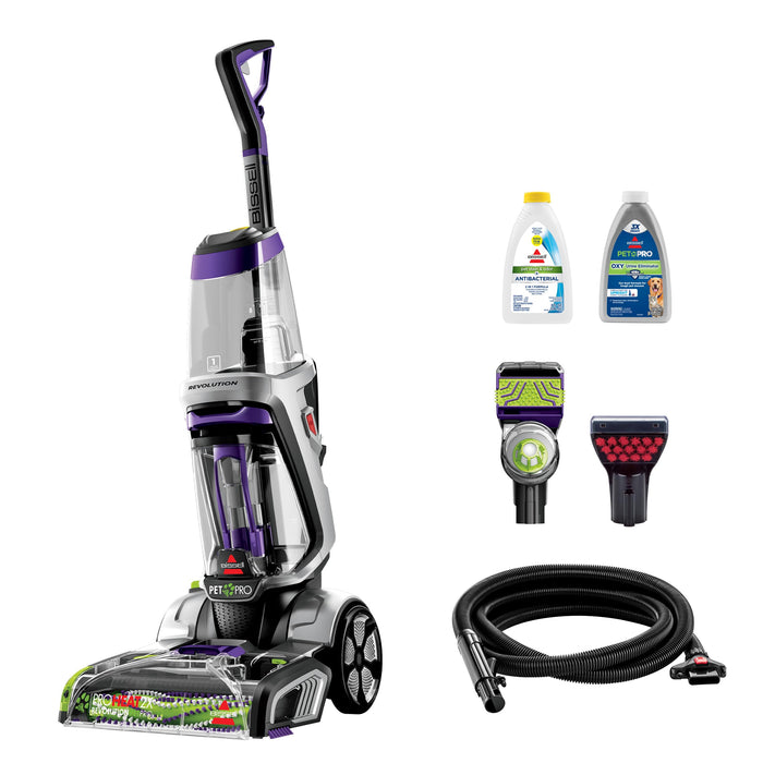 BISSELL ProHeat 2X Revolution Pet Pro Plus, 3588F, Upright Deep Cleaner, 30-minute Dry Time, Dual Dirt Lifter Powerbrush, Hose & Tool Attachment, Pet Upholstery Tool and Tough Stain Tool Included