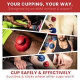 Cupping Therapy Set – Cupping Kit for Massage Therapy – Silicone Cups – Massage Cups – Smart Cupping for Fascia and Myofascial Release (Small, RED)