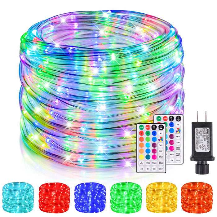 Nazuwke 99Ft LED Rope Lights Outdoor, String Light for Outside Waterproof