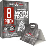 TRAP A PEST Pantry Moth Traps Safe Glue with Pheromones Effective Adhesive Non Toxic (8 Pack)