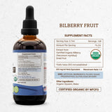 Secrets of the Tribe Bilberry Fruit USDA Organic | Alcohol-Free Extract, High-Potency Herbal Drops, Vision | Made from 100% Certified Organic Bilberry (Vaccinium Myrtillus) Dried Fruit 4 oz